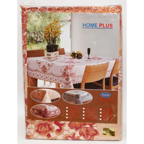 Скатерть "HOME PLUS" тканевая с люрексовым орнаментом (120х150см)