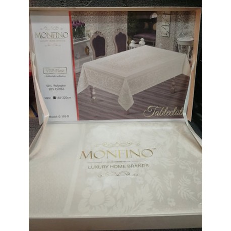 Скатерть "Vip-Flora" "MONFINO" тканевая (150 х 220 см) в подарочной коробке