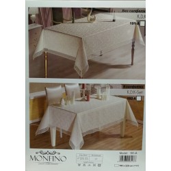 Скатертина К.Д.К з мереживом "MONFINO" в подарунковій коробці (150 х 220 см)